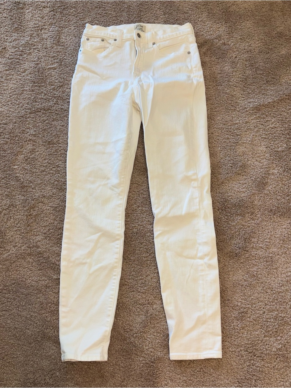 J. Crew size 28 White High-Rise Skinny Corduroy Pants